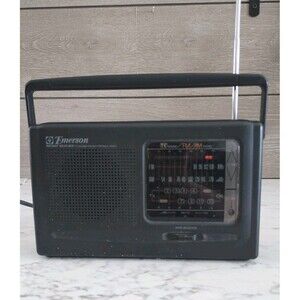 Emerson 3-BAND AR2471 Instant Weather Band TV AM FM Portable Radio AC/DC WORKS